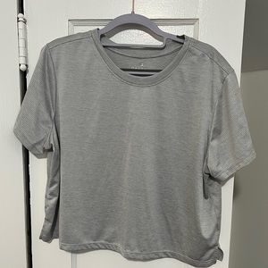 Workout Cropped Texture T-Shirt